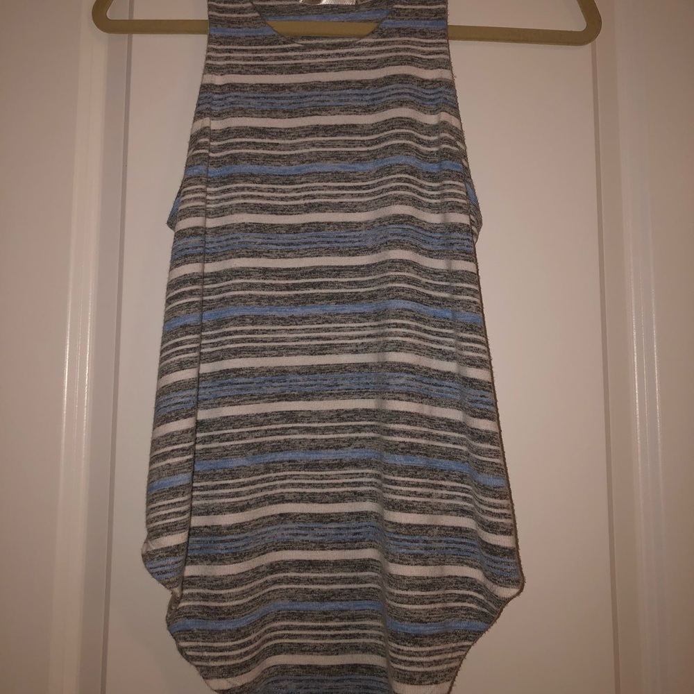 Striped long tank top